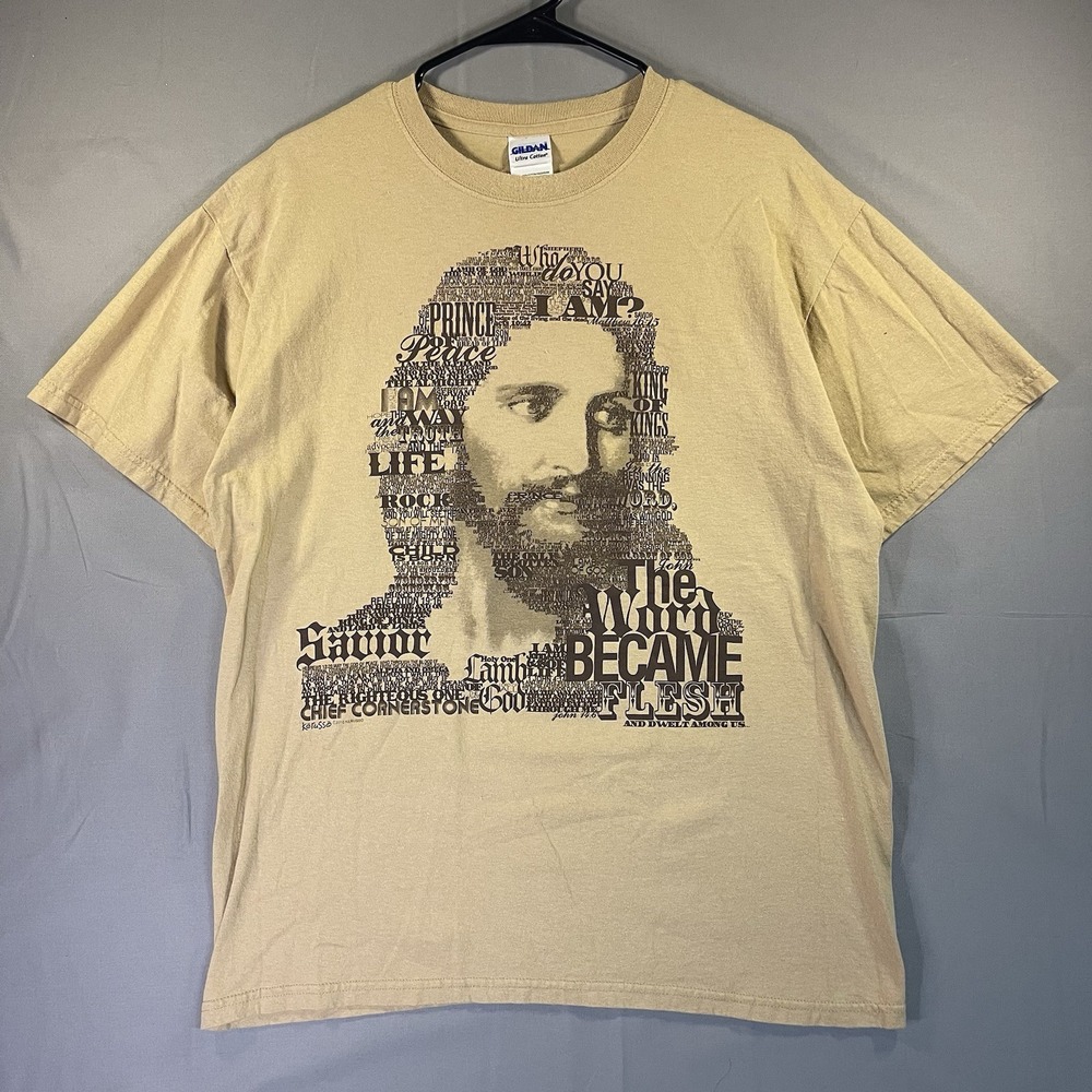 2010 Kerusso Jesus' Names Portrait Face Men's Large T Shirt